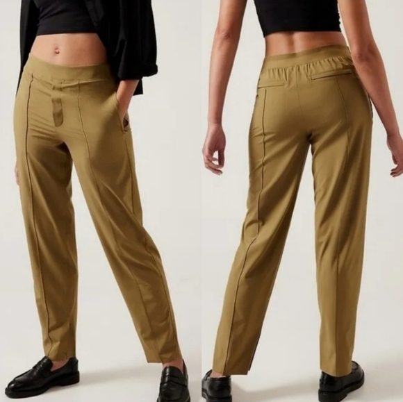 EUC Athleta Vienna Slim Pant Tapestry Gold Mustard - Picture 1 of 15